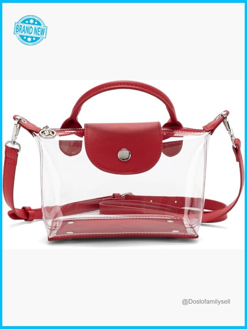 Clear Crossbody Bag Stadium Approved Transparent Purse Concerts Sports Events